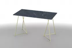 Dining table Metal and glass