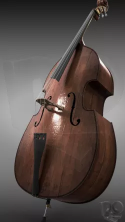 Double bass 3D model