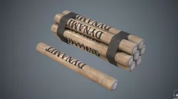 Dynamite  Low-poly  3D model