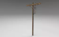 Electric pole Low-poly  3D model