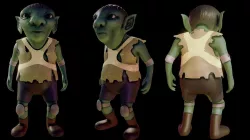 Elf character game Low-poly  3D model
