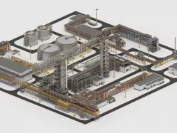 Factory Kitbash 02 Low-poly  3D model