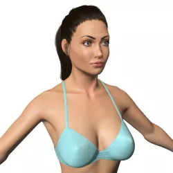 Female Brunette No Rig 3D model