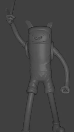 Finn AT HighPoly Adventure Time 3Dprinting 3D model