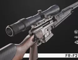 FR-F2 Sniper Rifle Low-poly  3D model