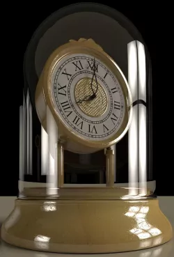 Gold Mantle Clock 3D model