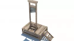 Guillotine Low-poly  3D model