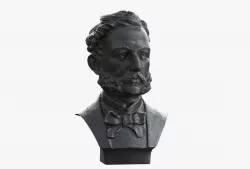 Henry Dunant the founder of the Red Cros Low-poly  3D model