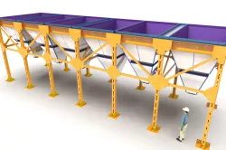 Hopper for bagfilter