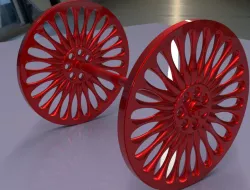 Horse drawn carriage or wagon axle and wheels