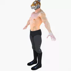 Japanese Manga Hero Tiger Mask Man 3D model