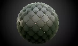 Leather Tufted Seamless PBR Texture Texture