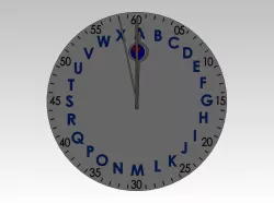 Letter Time Clock - globally the same for everyone