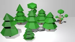 Low-poly forest Low-poly  3D model