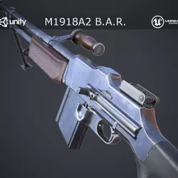 M1918A2 Low-poly  3D model