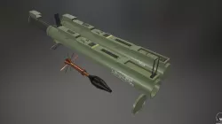 M72 Light LAW Anti-Tank Weapon Low-poly  3D model