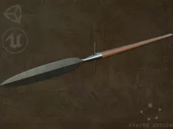 Medieval Winged Spear Low-poly  3D model