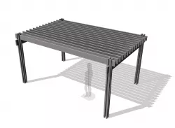Modern Wooden Pergola 3D model