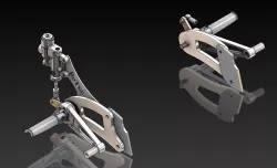 Motorcycle footrest Fußrastenanlage