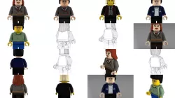 Movie Characters Brick Minifigures 4 3D Model Collection
