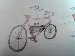multiple container for bicycle sound system
