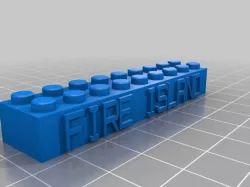 My Customized Lego Block Necklace/Keychain Fire Island