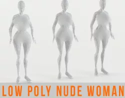 NUDE TEEN - WOMEN - YOUNG - NAKED FEMALE LOW POLY 3D model