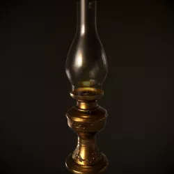 Oil Lamp 1 Low-poly  3D model