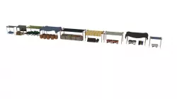 Old Bazaar market store PBR Low-poly  3D model