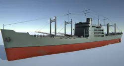 Old Japan Transport Ship Low-poly  3D model