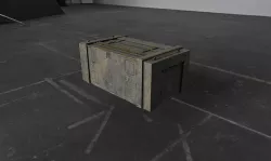 Old metal crate Low-poly  3D model