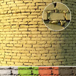 Painted brick wall 3D model