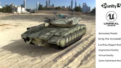 Panther German Tank Animated AR VR Lowpoly Game 3D model Low-poly  3D model