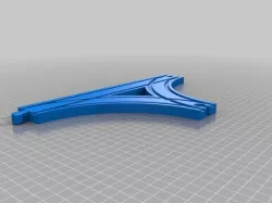 Parametric T intersection track compatible with standard wooden train track