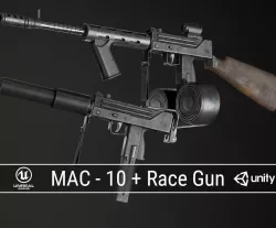 PBR MAC-10 Pack 3D Model Collection