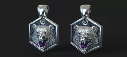 Pendants wolf and bear 3D model