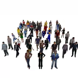 People Pack 55 People Low-poly  3D model