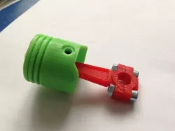 Pistone con Biella Portachiavi - Piston with conrod Keychain