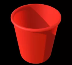 Plastic Bin Mid-Poly   Low-poly  3D model