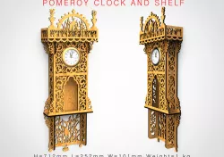 Pomeroy clock and shelf