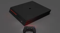 PS4 pro Low-poly  3D model