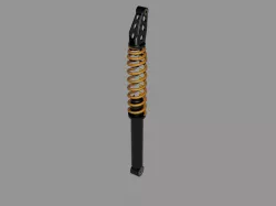 rear shock absorber, coil spring and housing