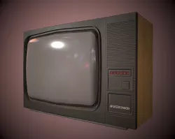 Retro Television Foton made in USSR Low-poly  3D model
