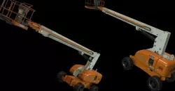 Rigged and animated Boom Lift  Low-poly  3D model