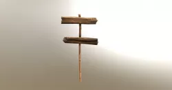 Road pointer game realy low poly model Low-poly  3D model
