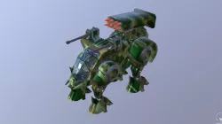 Robot mech warrior military scifi Low-poly  3D model