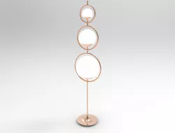SATURN GLOBE NICKEL FLOOR LAMP