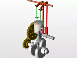 Single Cylinder Engine in SolidWorks 6