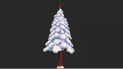 Snow Pine Tree 3D model