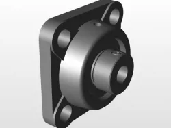 SNR - ESF200, Square-flanged bearing unit from grey cast with 4 fixing holes